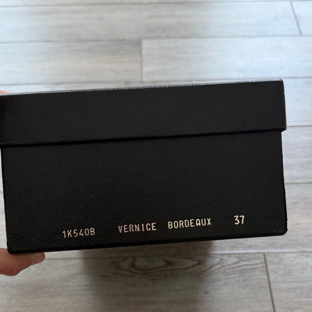 PRADA BURGUNDY HEELS - Picture 3 of 11